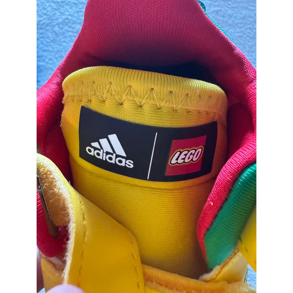 Adidas LEGO Sport Toddler Shoes Yellow Blue Red HQ1308 Size 4K - Picture 5 of 6